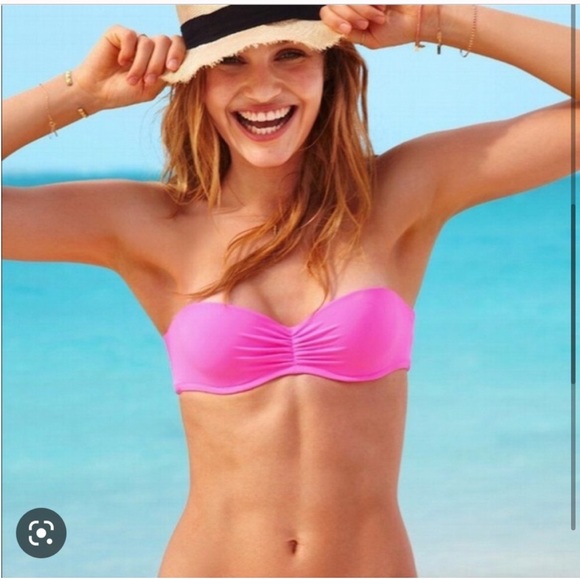 Victoria’s Secret neon pink flirt bandeau 36C bikini top - Picture 1 of 6